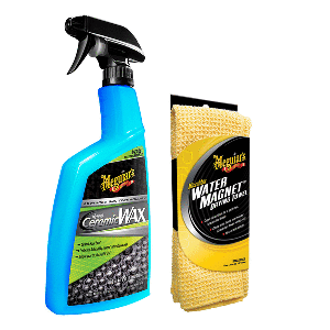 MEGUIAR'S HYBRID CERAMIC WAX W/WATER MAGNET MICROFIBER