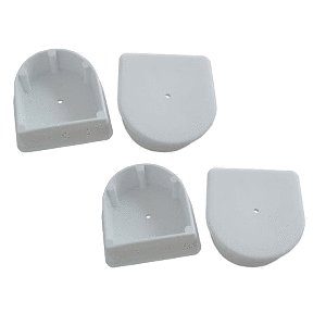 DOCKEDGE END PLUG SMALL WHITE 4 PACK