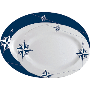 MARINE BUSINESS NORTHWIND OVAL SERVING PLATTERS SET OF 2