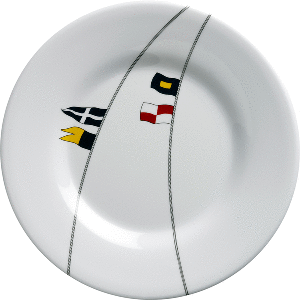 MARINE BUSINESS REGATA DESSERT PLATE ROUND 7" SET OF 6