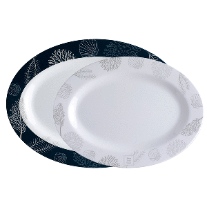 MARINE BUSINESS LIVING OVAL SERVING PLATTERS SET OF 2