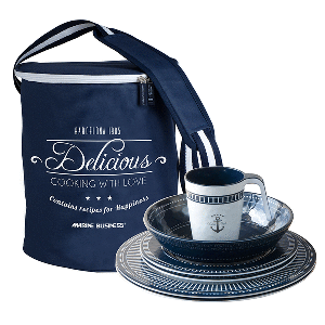 MARINE BUSINESS SAILOR SOUL 24 PIECE TABLEWARE SET & BASKET