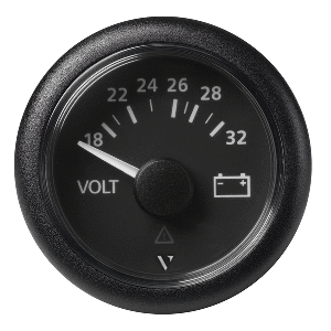 VERATRON 52MM (2-1/16")  VIEWLINE VOLTMETER 18 TO 32 V