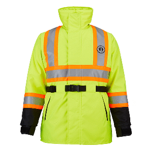 MUSTANG CLASSIC FLOTATION COAT LARGE FLUORESCENT YELLOW GREEN