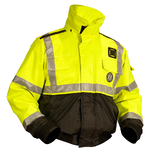 MUSTANG CLASSIC FLOTATION BOMBER JACKET ANSI HI-VIS SM