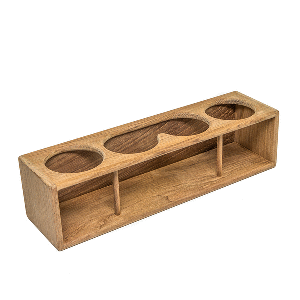 WHITECAP TEAK FOUR DRINK / BINOCULAR RACK