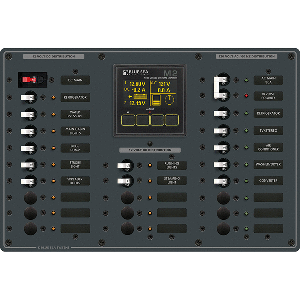 BLUE SEA 8413 CB PANEL 120VAC 12/24VDC AC MAIN + 8 POSITIONS