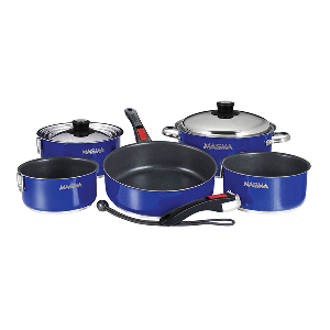 MAGMA NESTABLE 10 PIECE S.S. COBALT BLUE INDUCTION COOKWARE