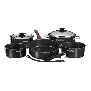 MAGMA NESTABLE 10 PIECE JET  BLACK / SLATE BLACK INDUCTION