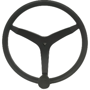 UFLEX V46 SS STEERING WHEEL  W/ KNOB - BLACK