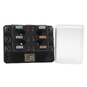 COLE HERSEE 6 SD MINI FUSE BLOCK WITH LED INDICATORS