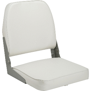 ATTWOOD SWIVL-EZE LOW BACK PADDED FLIP SEAT WHITE